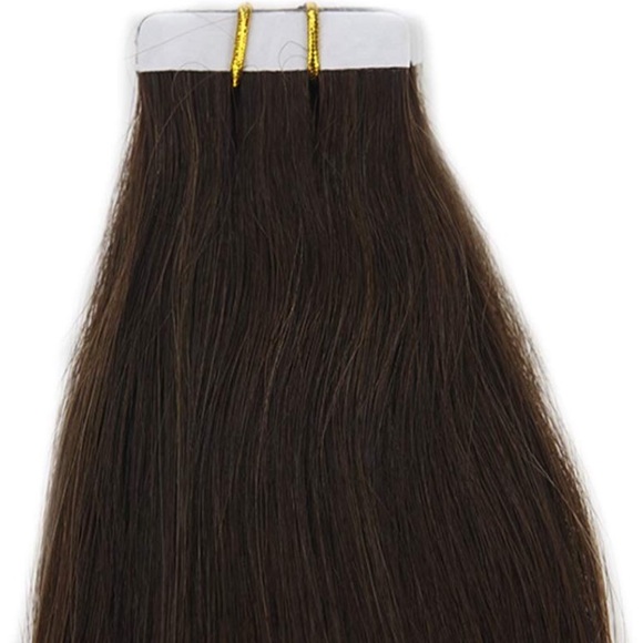 ✨ 4 PACK 18” #4 MEDIUM Brown HUMAN HAIR TAPE INS - Picture 3 of 8